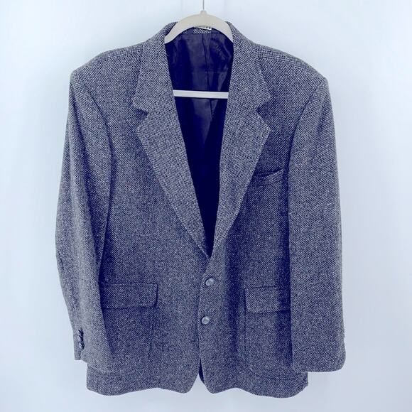 Vintage Cambridge Classic 100% wool tweed two button single vent sport coat 44R - Picture 1 of 7